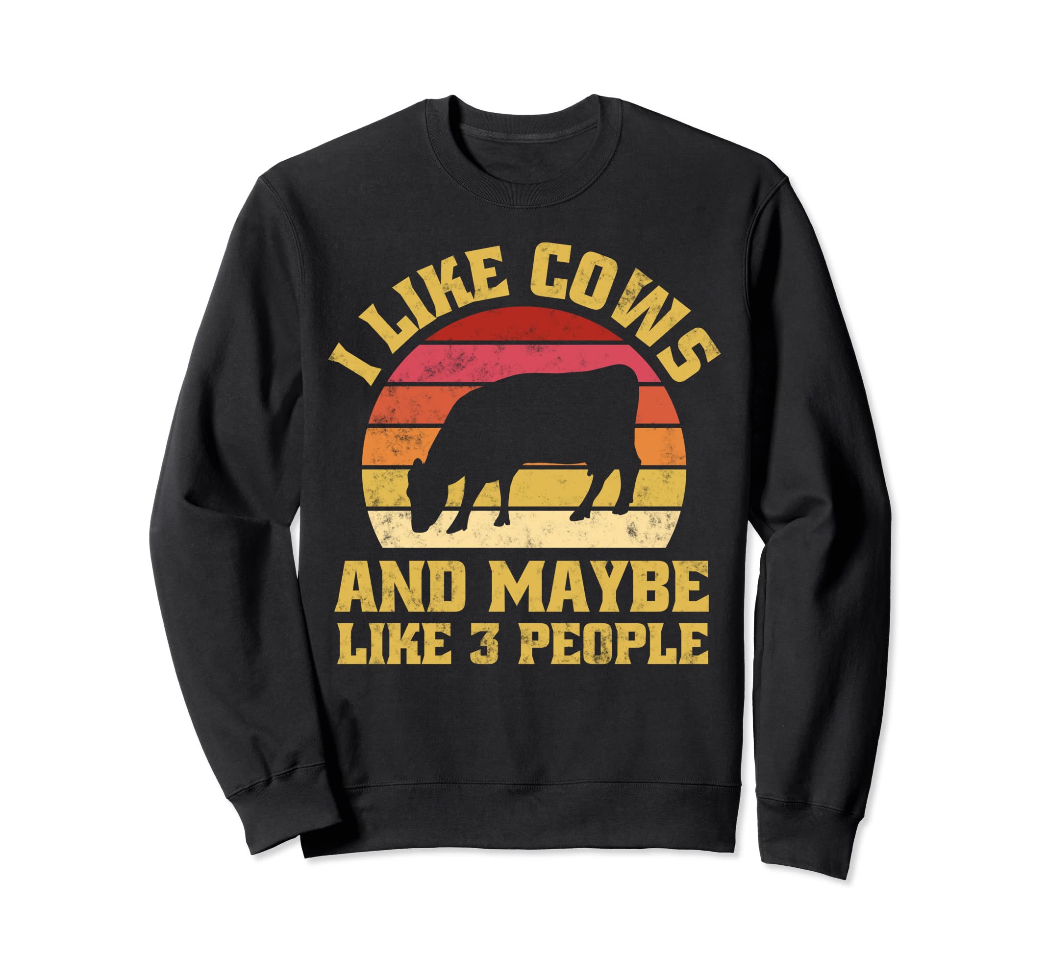 Funny Farm Animal Cow Lover Sunset Cows Sweatshirt - Graphic Print Unisex - T-Shirt, Sweatshirt, Hoodie