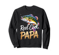 Reel Papa Fishing Lover Grandpa Sweatshirt - Casual Everyday Wear Unisex - T-Shirt, Sweatshirt, Hoodie