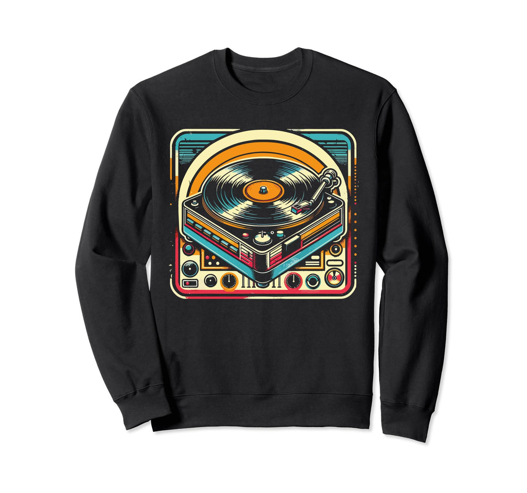 Vinyl Collecting Record Player Sweatshirt - Graphic Print for Adults - T-Shirt, Sweatshirt, Hoodie