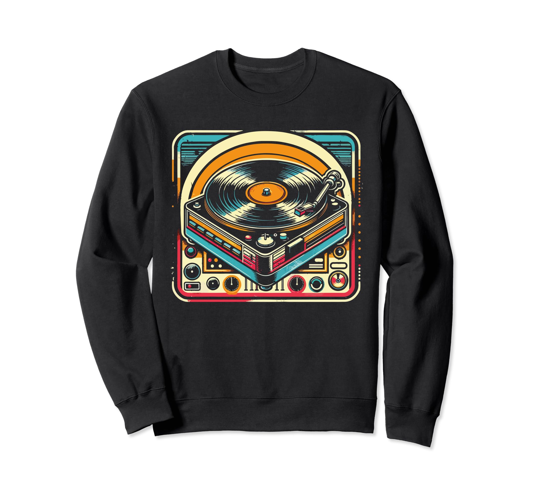 Vinyl Collecting Record Player Sweatshirt - Graphic Print for Adults - T-Shirt, Sweatshirt, Hoodie
