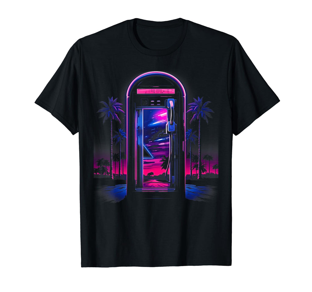 Vaporwave Phone Booth 80S Synthwave 14 T-Shirt - Streetwear Style Men Women - T-Shirt, Sweatshirt, Hoodie