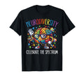 Rainbow Brain Neurodiversity Brain Autism T-Shirt - Novelty Apparel Unisex - T-Shirt, Sweatshirt, Hoodie