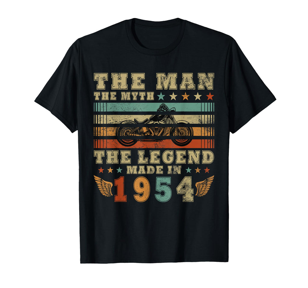 70 Years Biker 1954 Motorcycle T-Shirt - Novelty Apparel for Adults - T-Shirt, Sweatshirt, Hoodie