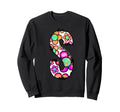 Floral Letter S Colorful Flower Sweatshirt - Graphic Print Men Women - T-Shirt, Sweatshirt, Hoodie