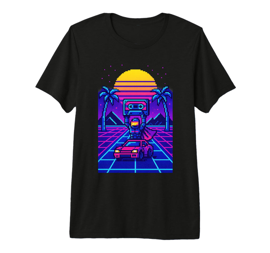 80S Synthwave Tri Blend T-Shirt - Trendy Graphic Unisex - T-Shirt, Sweatshirt, Hoodie