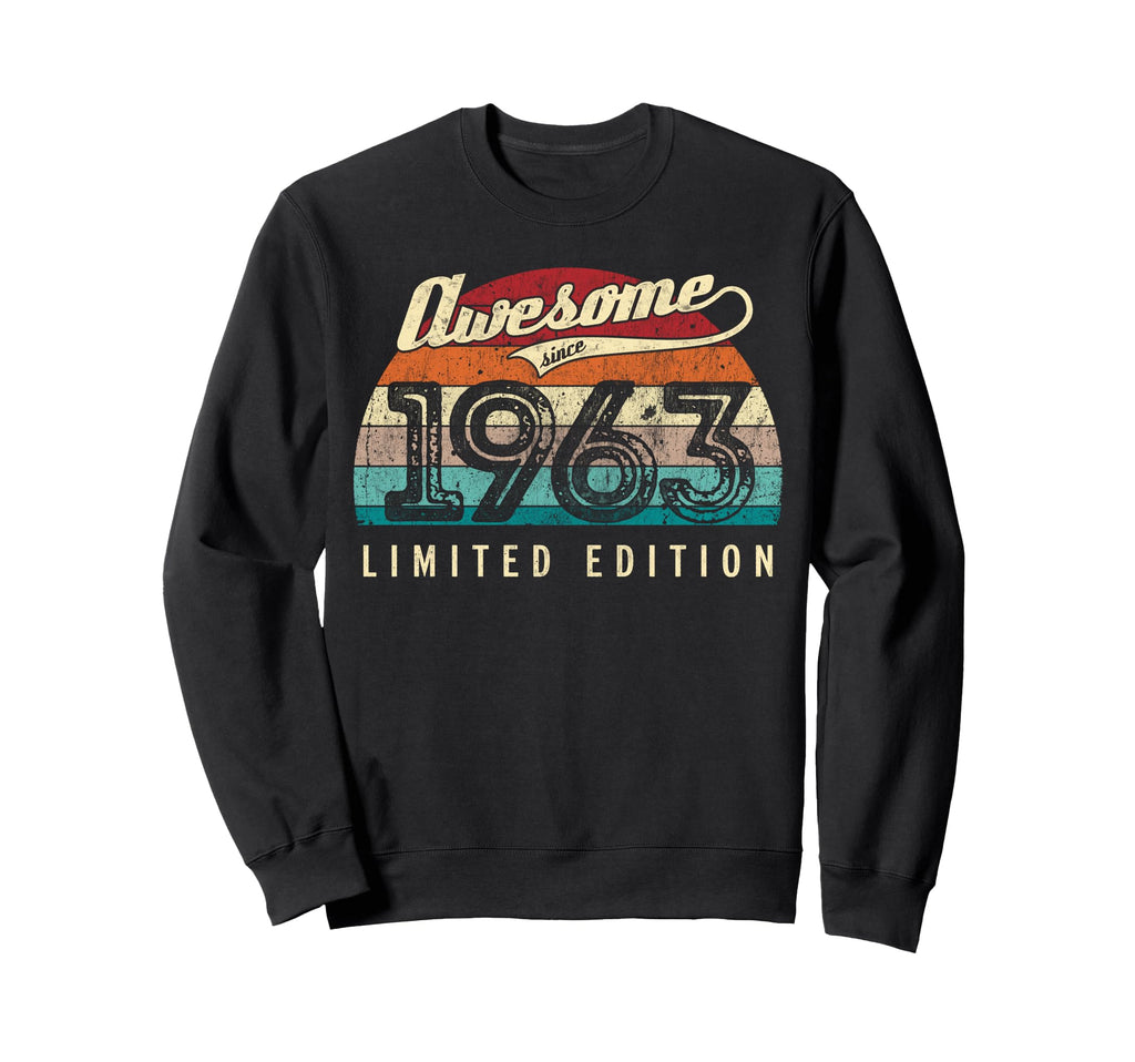 Awesome Since 1963 63Rd Birthday Sweatshirt - Custom Art Print Unisex - T-Shirt, Sweatshirt, Hoodie