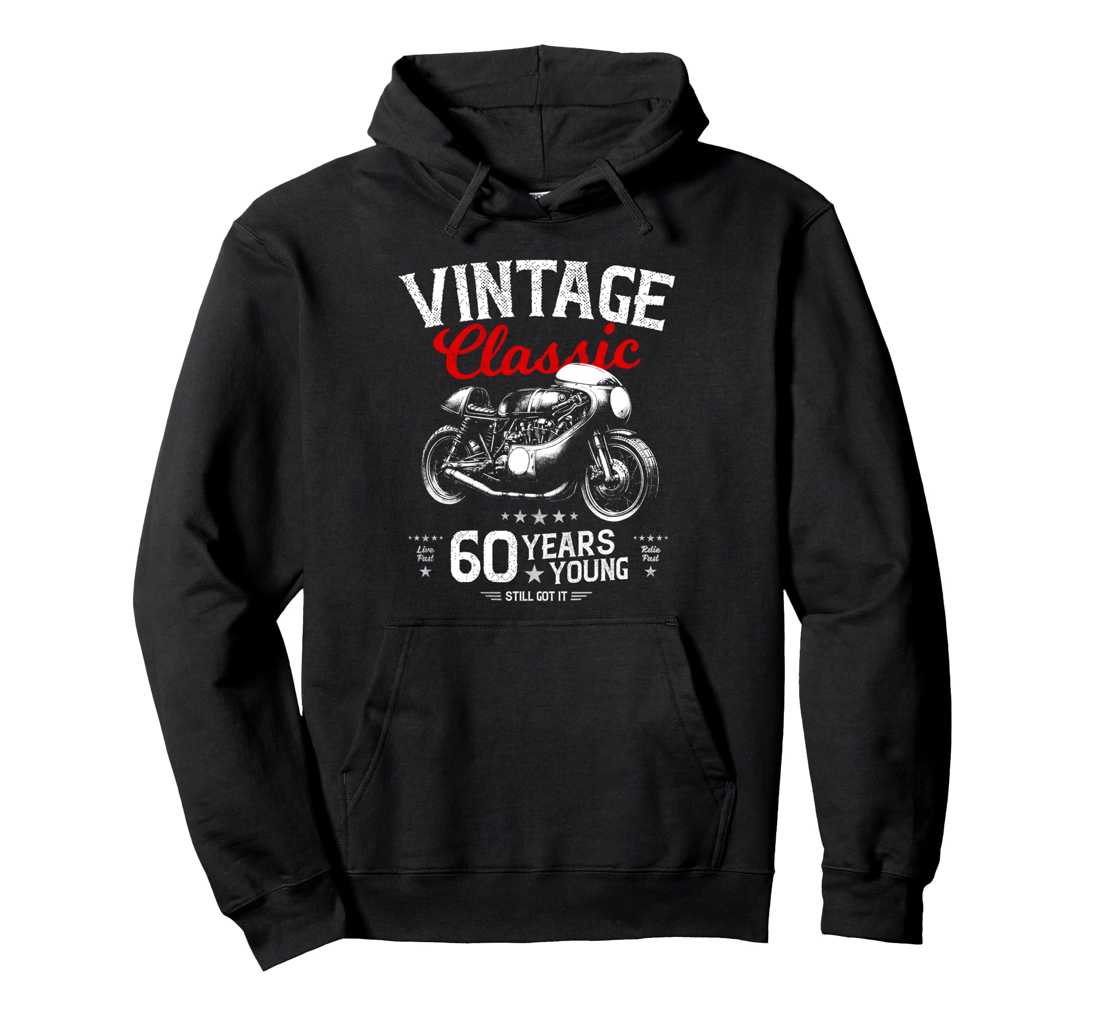 Mens Motorbike 60Th Birthday Funny Hoodie - Aesthetic Graphic for Adults - T-Shirt, Sweatshirt, Hoodie