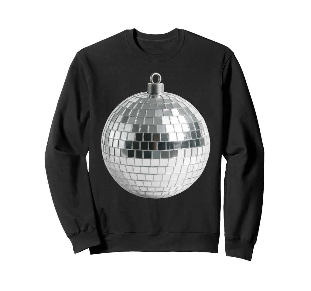 Silver Disco Ball Minimal Dancecore Sweatshirt - Unique Graphic Men Women - T-Shirt, Sweatshirt, Hoodie