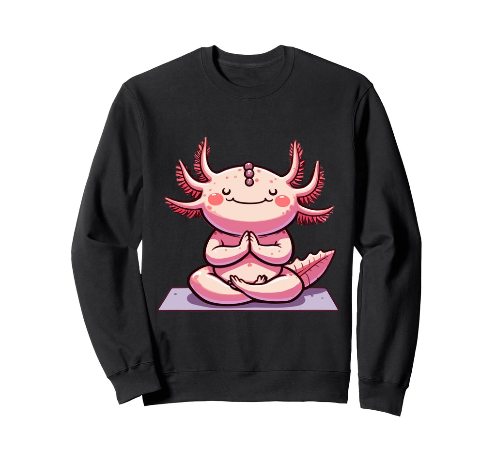Meditation Axolotl Yoga Pose Sweatshirt - Casual Everyday Wear Unisex - T-Shirt, Sweatshirt, Hoodie