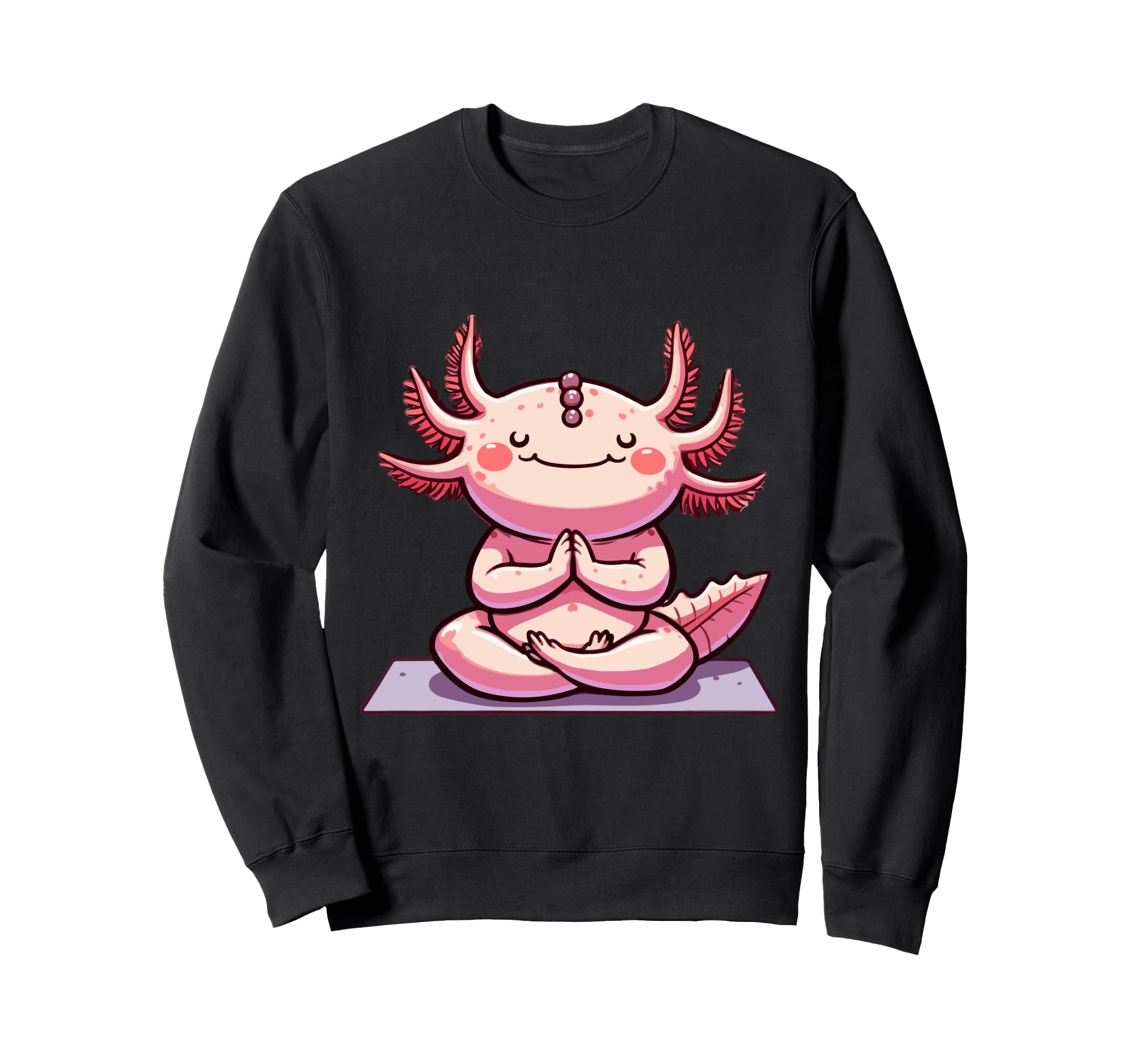 Meditation Axolotl Yoga Pose Sweatshirt - Casual Everyday Wear Unisex - T-Shirt, Sweatshirt, Hoodie
