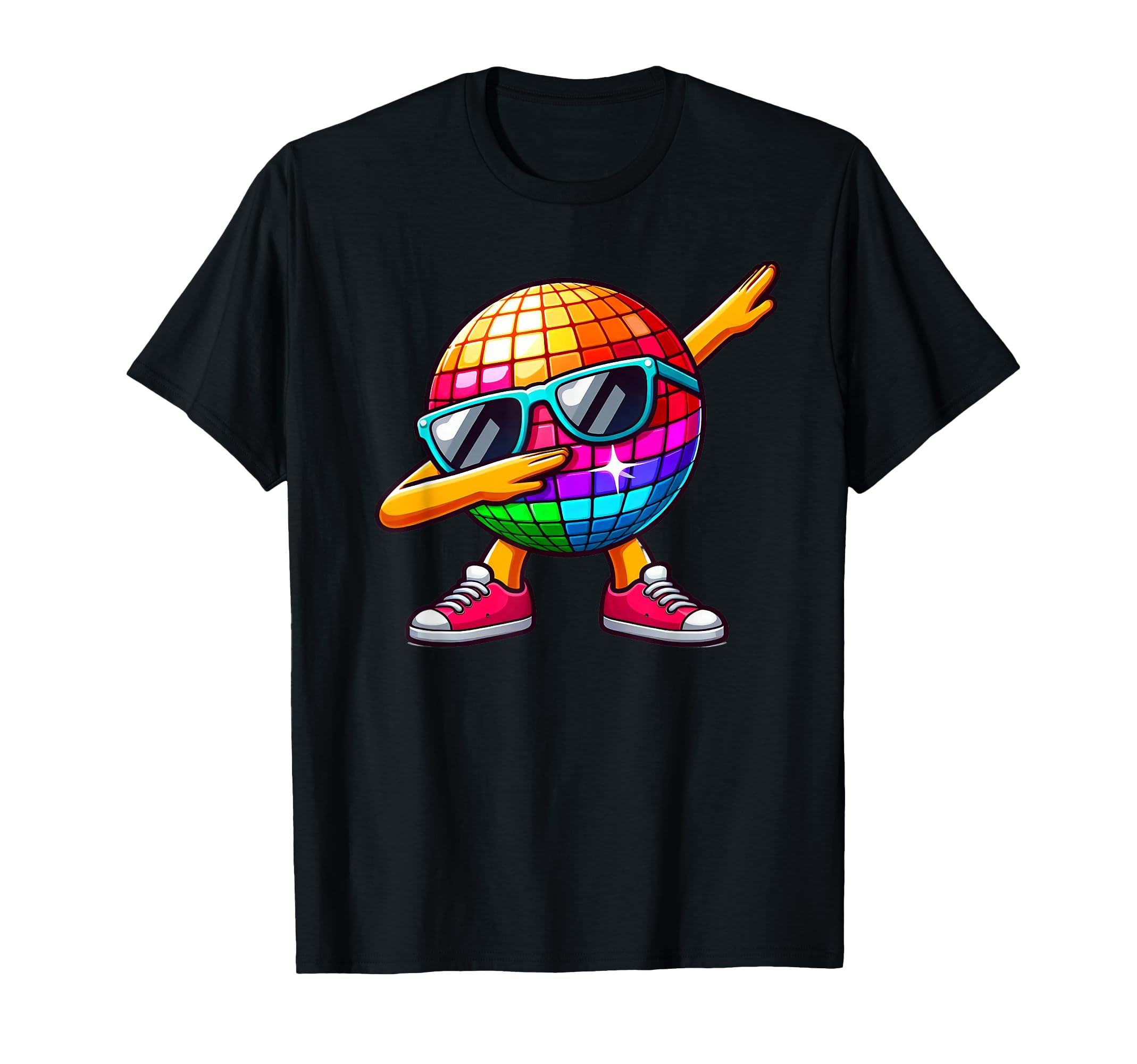 Led 70S Disco Ball Dabbing T-Shirt - Casual Everyday Wear Unisex - T-Shirt, Sweatshirt, Hoodie