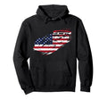 Drag Racing Race Car American Flag Hoodie - Minimalist Print for Adults - T-Shirt, Sweatshirt, Hoodie