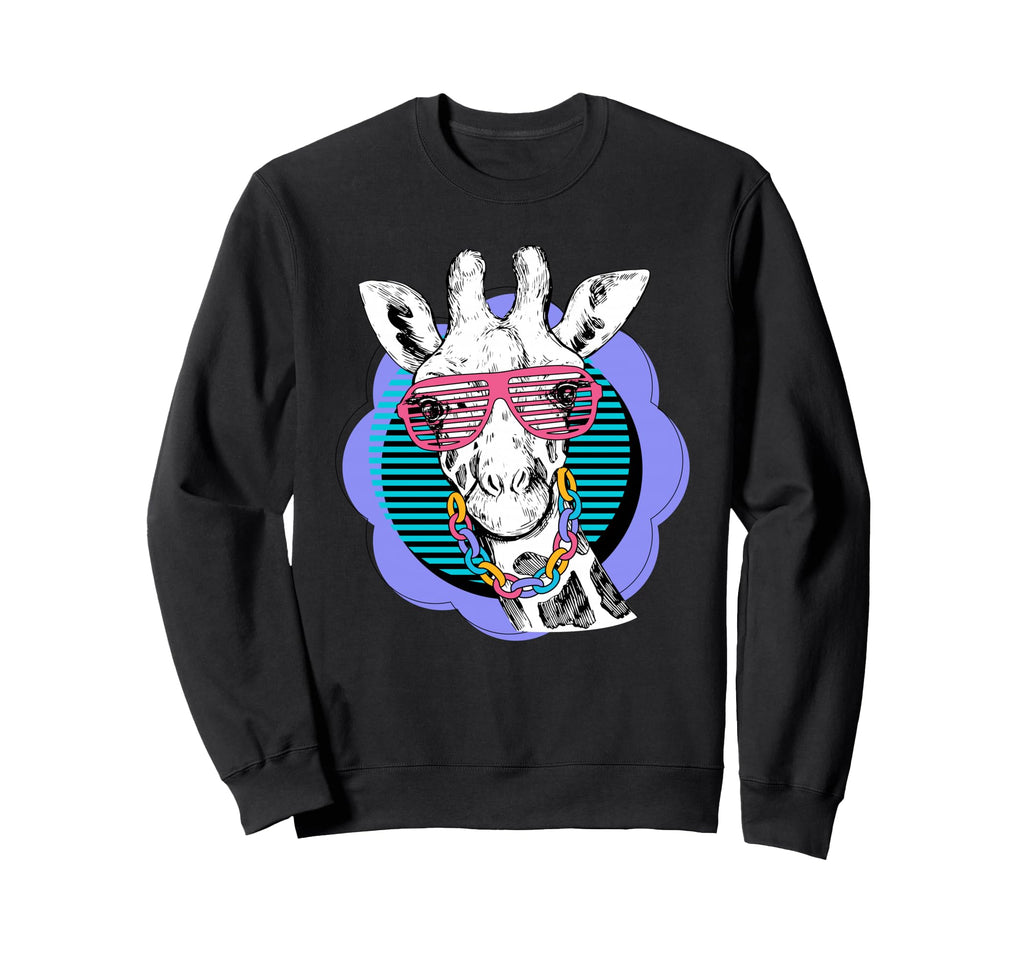 Zebra Sunglasses Synthwave 80S 90S Sweatshirt - Graphic Print Unisex - T-Shirt, Sweatshirt, Hoodie