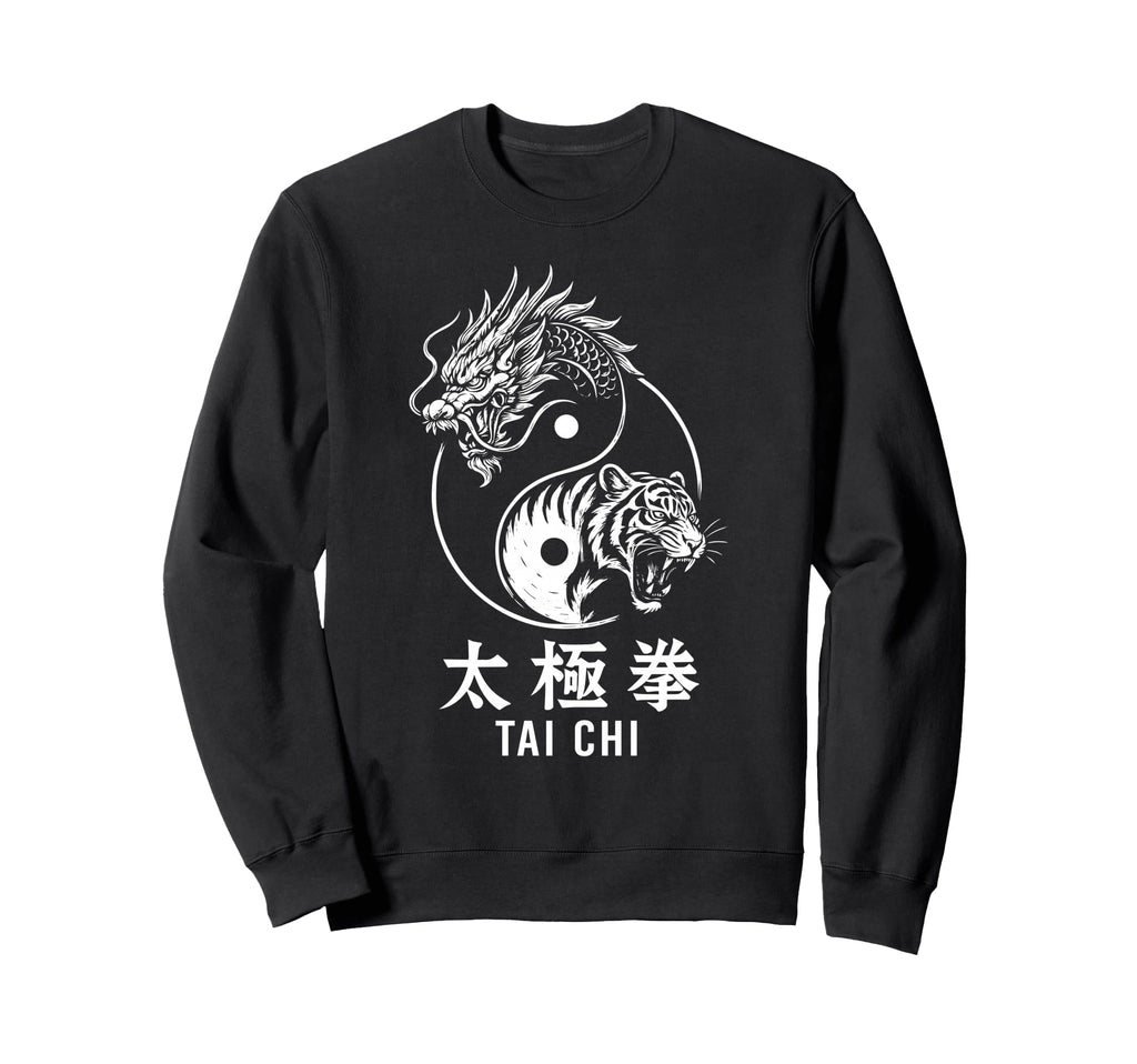 Yin Yang Tiger Dragon Tai Chi Sweatshirt - Fun Novelty Design for Adults - T-Shirt, Sweatshirt, Hoodie
