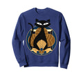 Black Cat Mid Century Modern Art Sweatshirt - Custom Art Print Men Women - T-Shirt, Sweatshirt, Hoodie