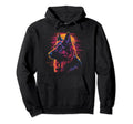 German Shepherd Dog Vaporwave Retrowave Hoodie - Graphic Print Men Women - T-Shirt, Sweatshirt, Hoodie