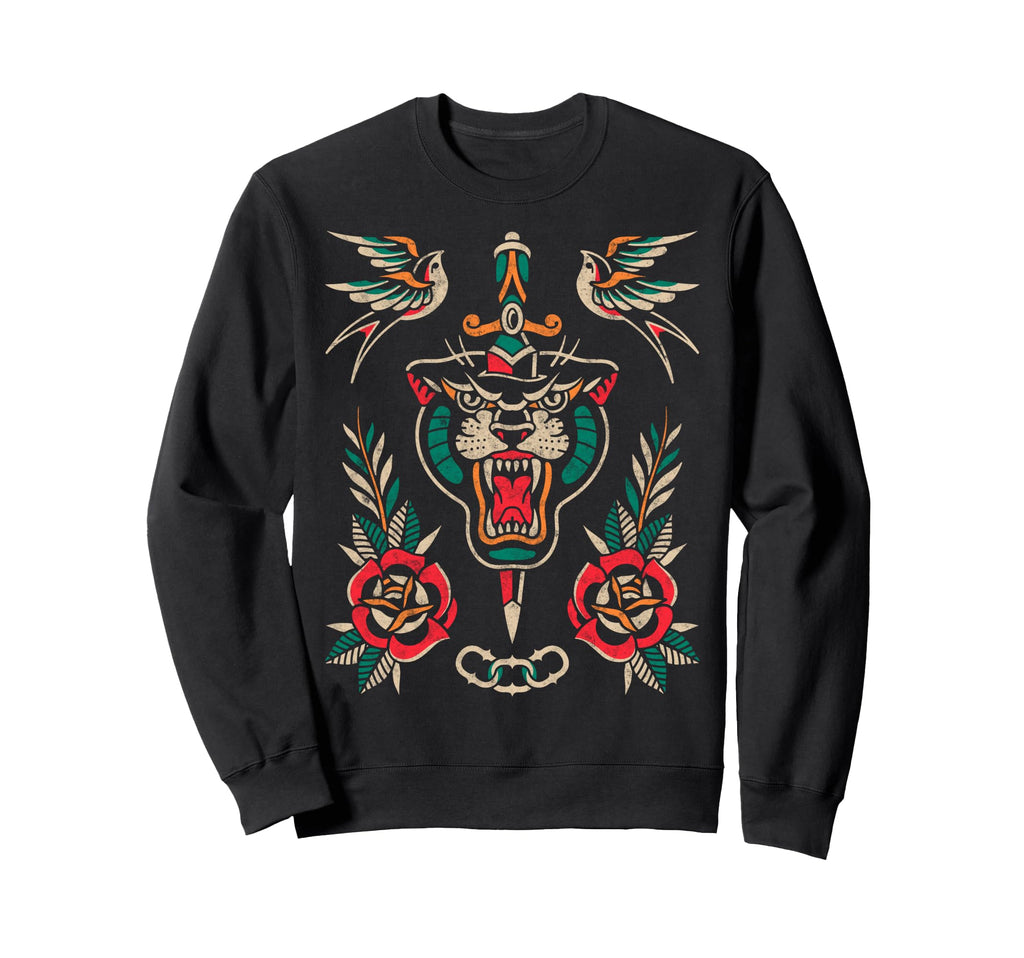 American Traditional Old School Tattoos Sweatshirt - Trendy Graphic Unisex - T-Shirt, Sweatshirt, Hoodie