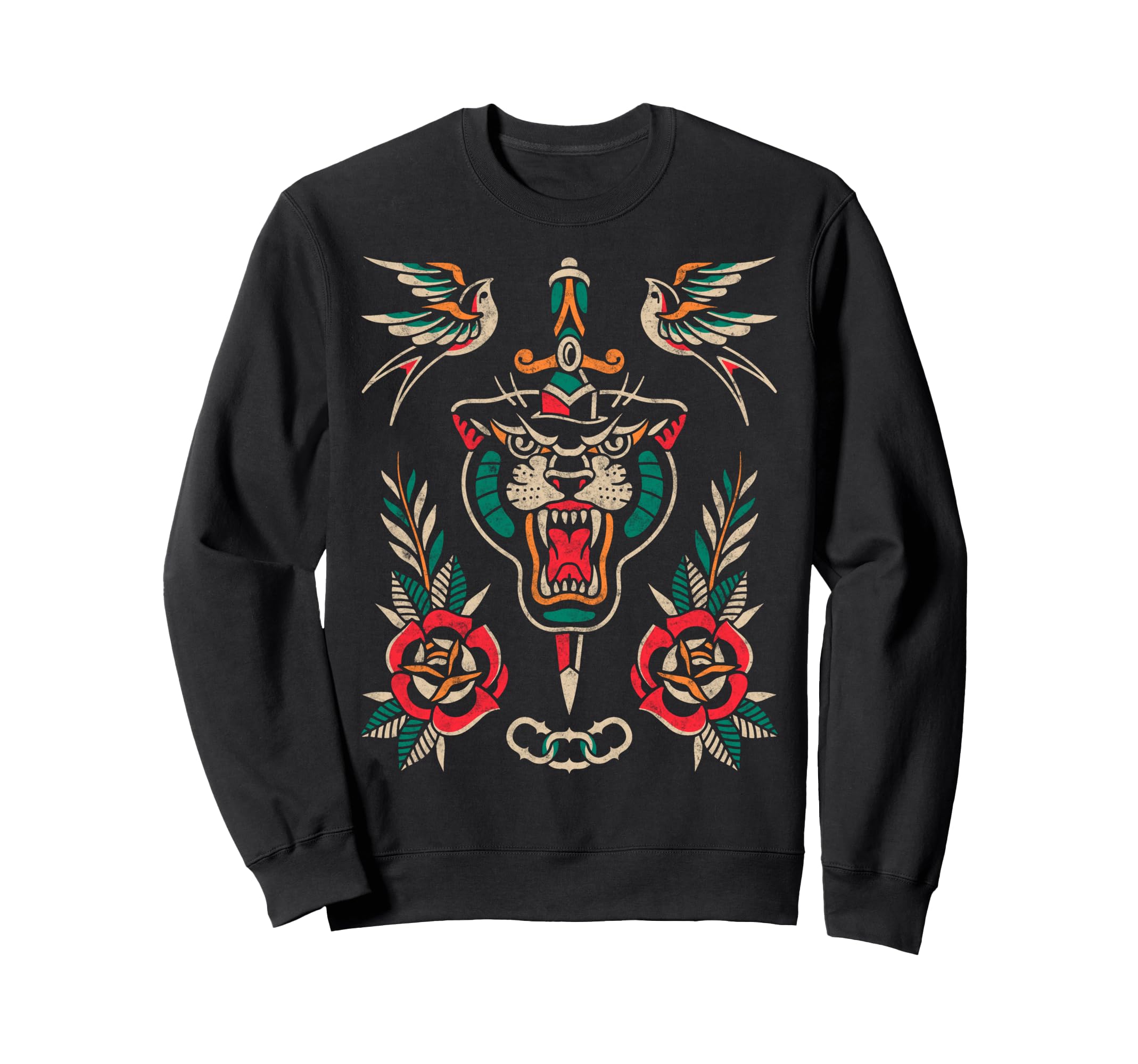 American Traditional Old School Tattoos Sweatshirt - Trendy Graphic Unisex - T-Shirt, Sweatshirt, Hoodie