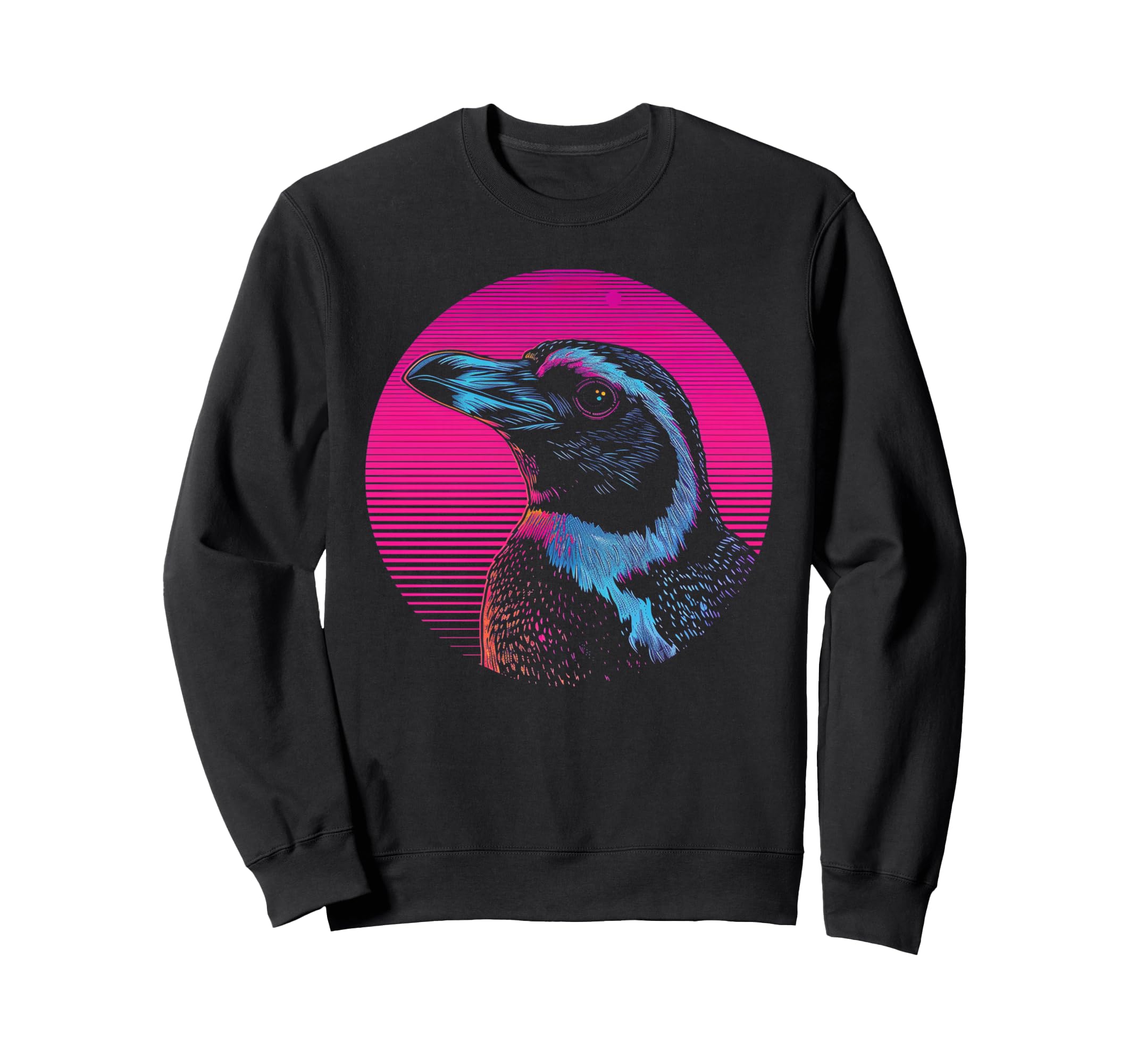 Penguin Vaporwave Aesthetic Sweatshirt - Custom Art Print for Adults - T-Shirt, Sweatshirt, Hoodie