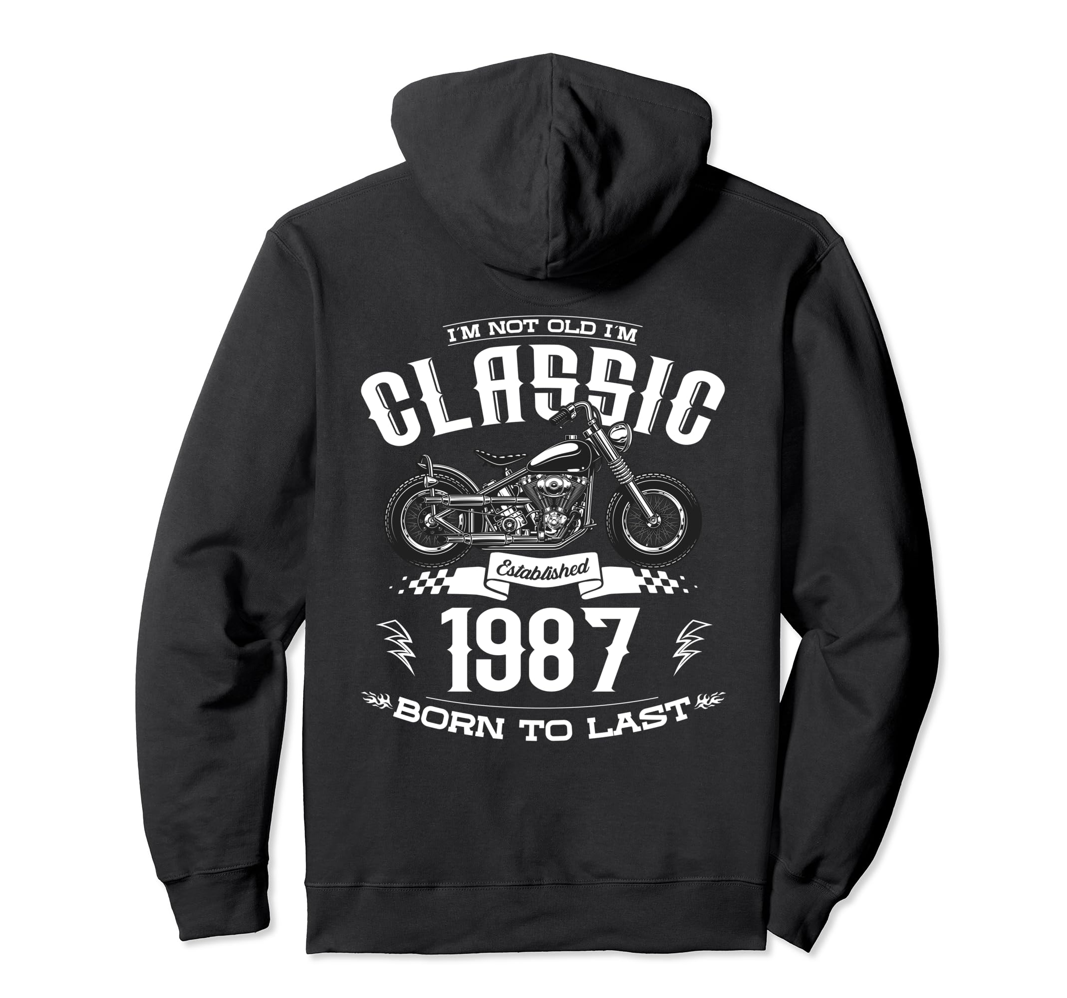 37Th Birthday Motorcycle Hoodie - Fun Novelty Design Men Women - T-Shirt, Sweatshirt, Hoodie