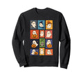 Gothic Halloween Spooky Stamps Monster Sweatshirt - Trendy Graphic Unisex - T-Shirt, Sweatshirt, Hoodie
