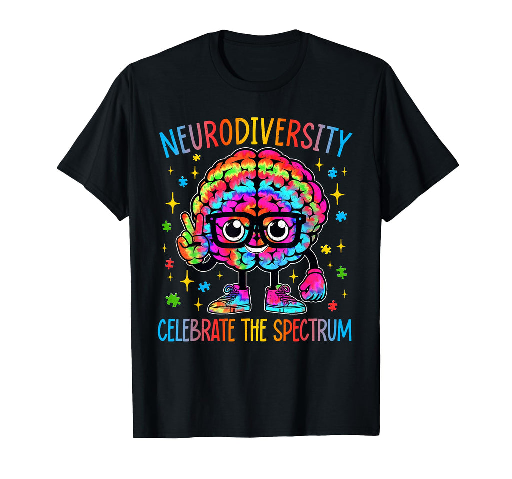 Neurodiversity Brain Autism Awareness T-Shirt - Unique Graphic Men Women - T-Shirt, Sweatshirt, Hoodie