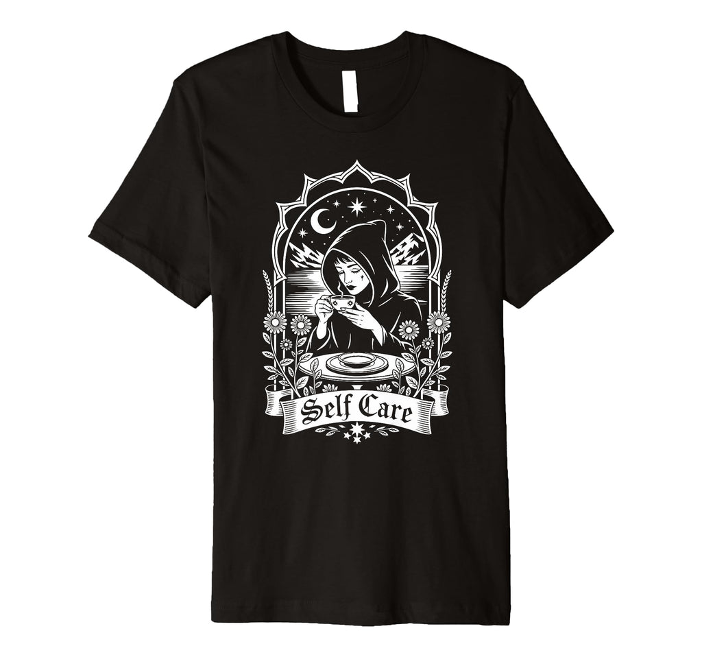 Self Care Tarot Card Night Sky And T-Shirt - Minimalist Print Men Women - T-Shirt, Sweatshirt, Hoodie
