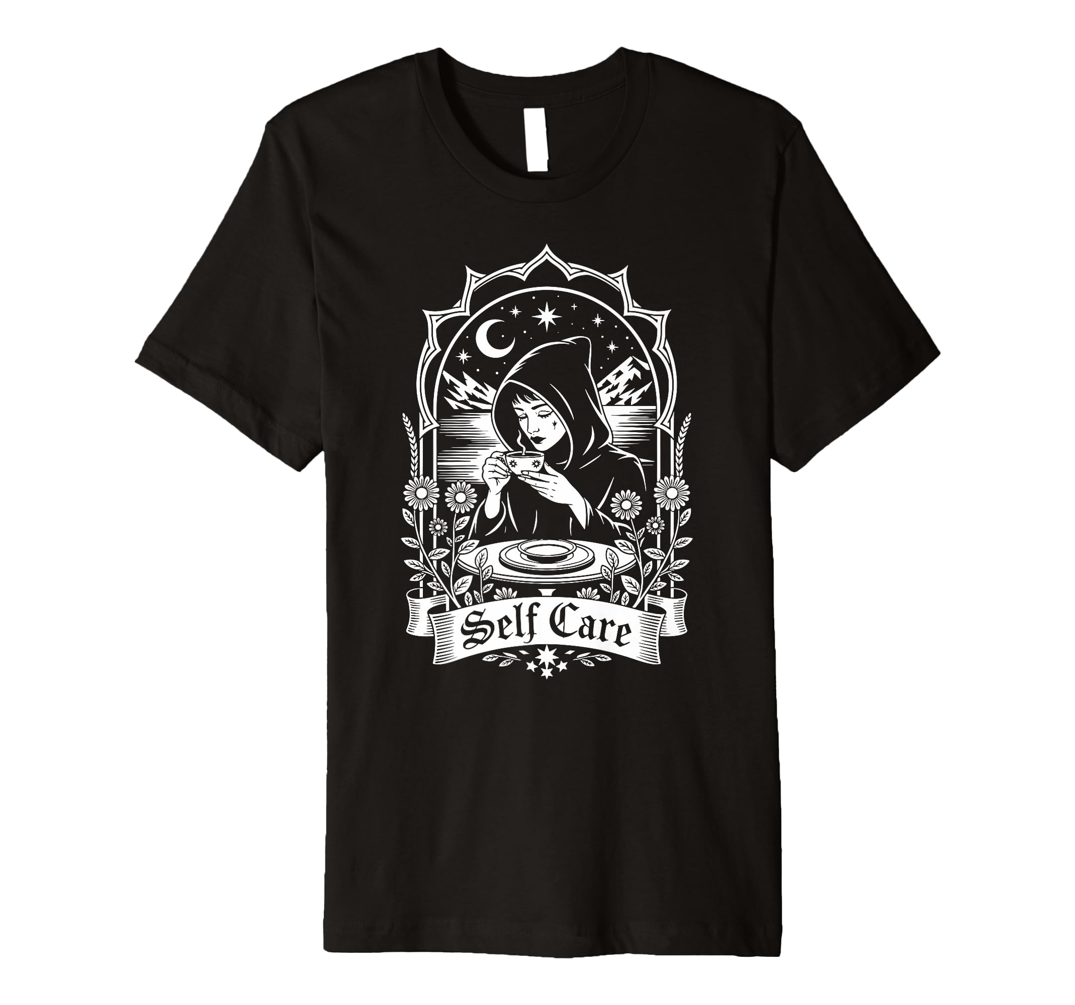 Self Care Tarot Card Night Sky And T-Shirt - Minimalist Print Men Women - T-Shirt, Sweatshirt, Hoodie