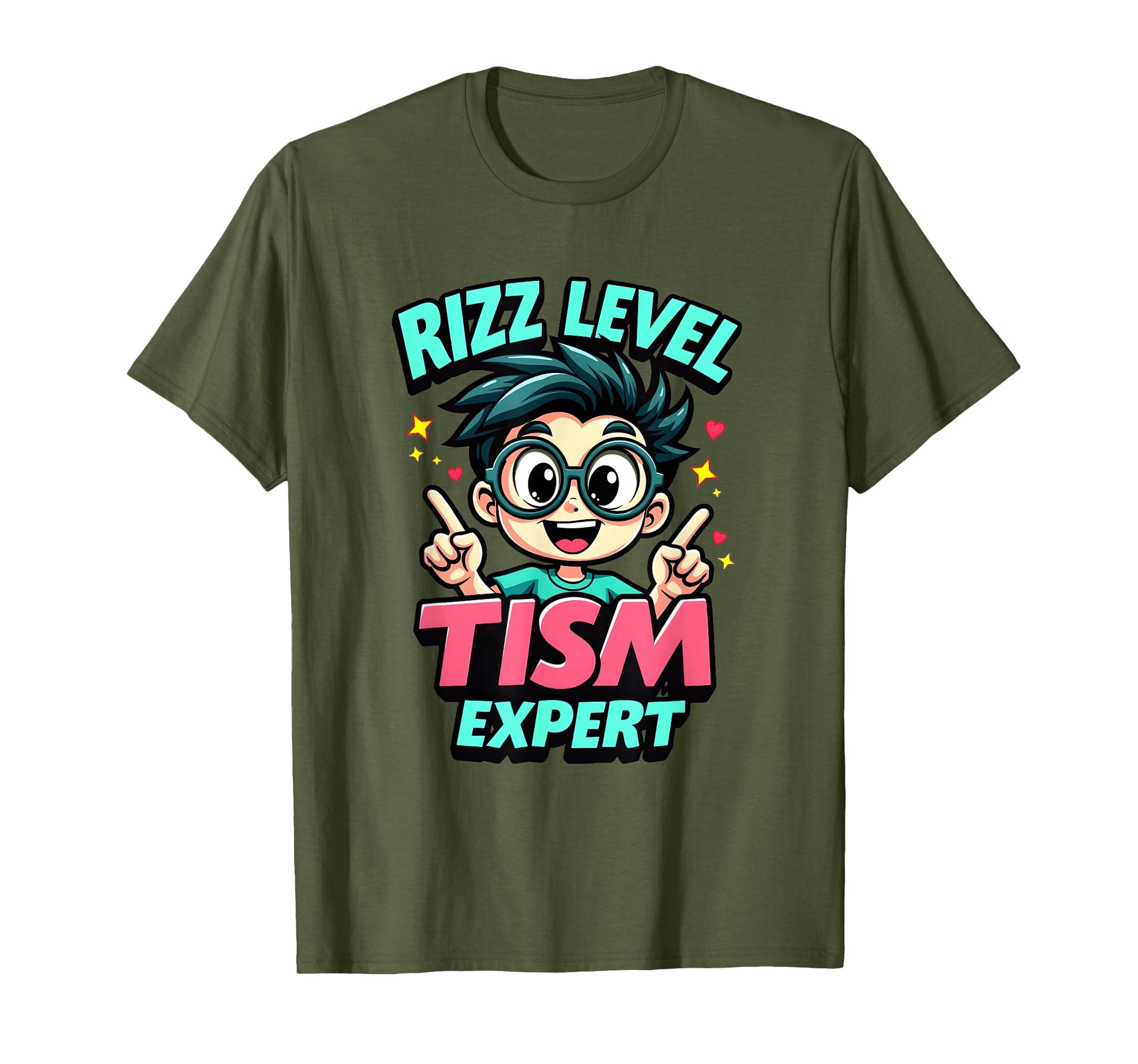 Rizz Level Tism Expert Neurodivergent T-Shirt - Streetwear Style Unisex - T-Shirt, Sweatshirt, Hoodie