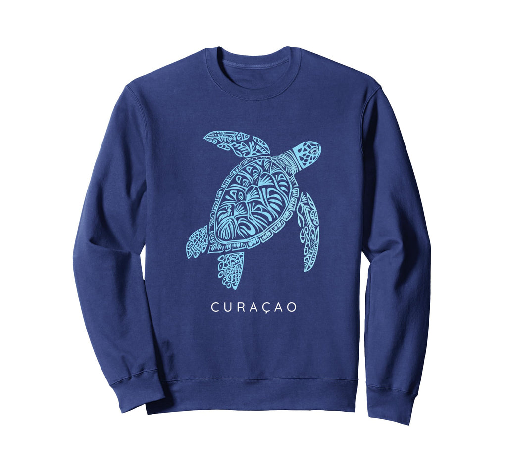 Tribal Sea Turtle Cura Ao West Sweatshirt - Streetwear Style Men Women - T-Shirt, Sweatshirt, Hoodie
