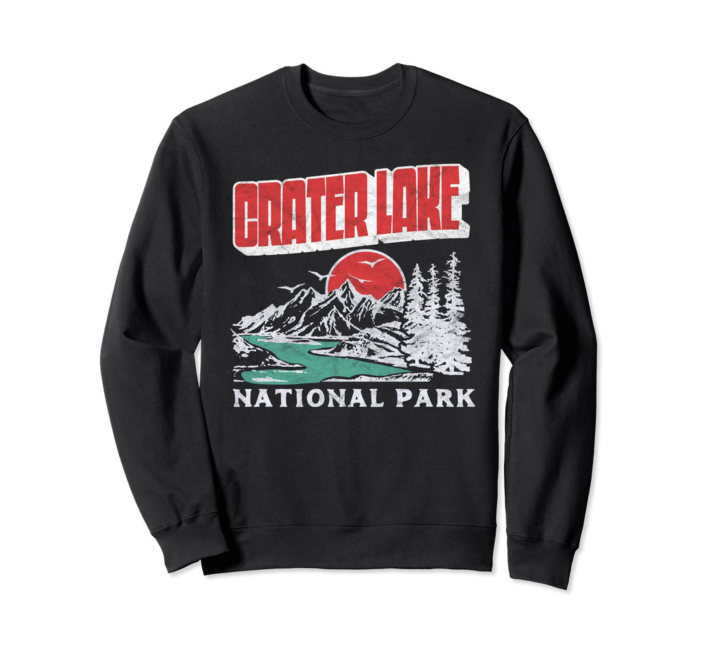 Crater Lake National Park Distressed Sweatshirt - Streetwear Style Unisex - T-Shirt, Sweatshirt, Hoodie