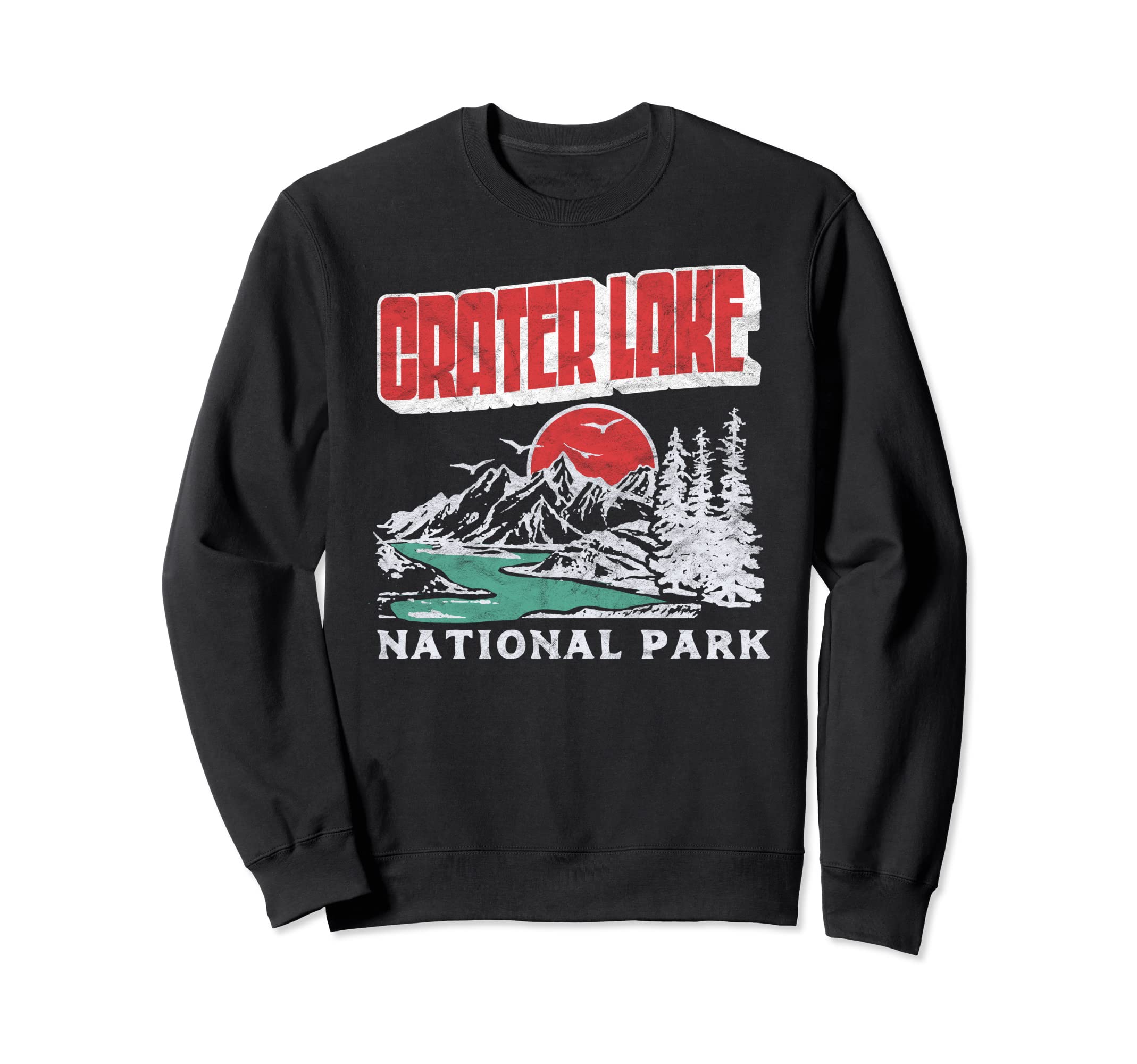 Crater Lake National Park Distressed Sweatshirt - Streetwear Style Unisex - T-Shirt, Sweatshirt, Hoodie