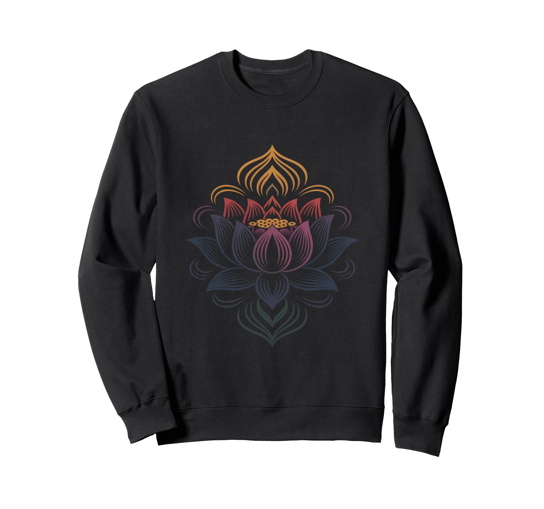 Lotus Flower Meditation Spiritual Sweatshirt - Minimalist Print Men Women - T-Shirt, Sweatshirt, Hoodie