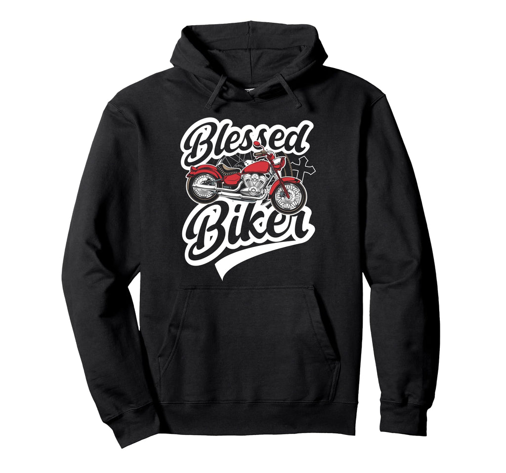 Christian Motorcycle Biker Blessed Hoodie - Custom Art Print for Adults - T-Shirt, Sweatshirt, Hoodie