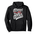 Christian Motorcycle Biker Blessed Hoodie - Custom Art Print for Adults - T-Shirt, Sweatshirt, Hoodie