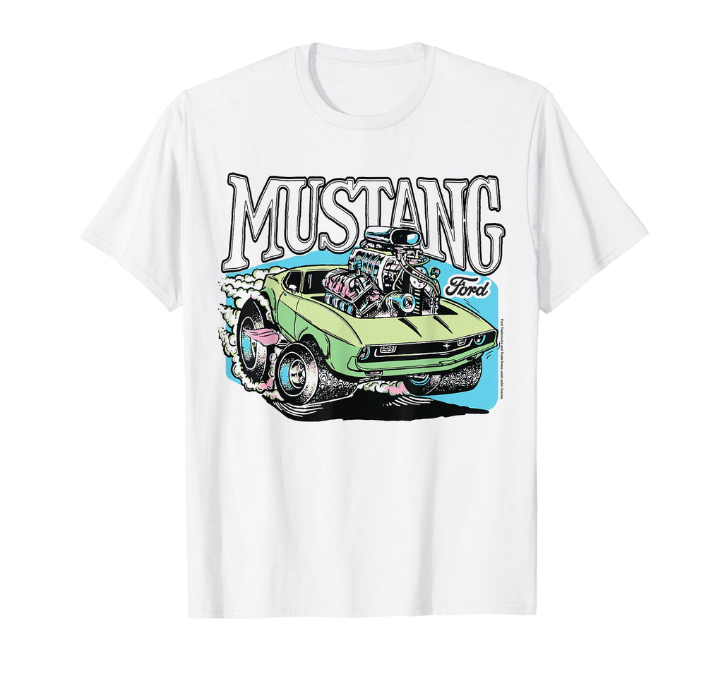 Ford Green Mustang Car Engine T-Shirt - Aesthetic Graphic Men Women - T-Shirt, Sweatshirt, Hoodie