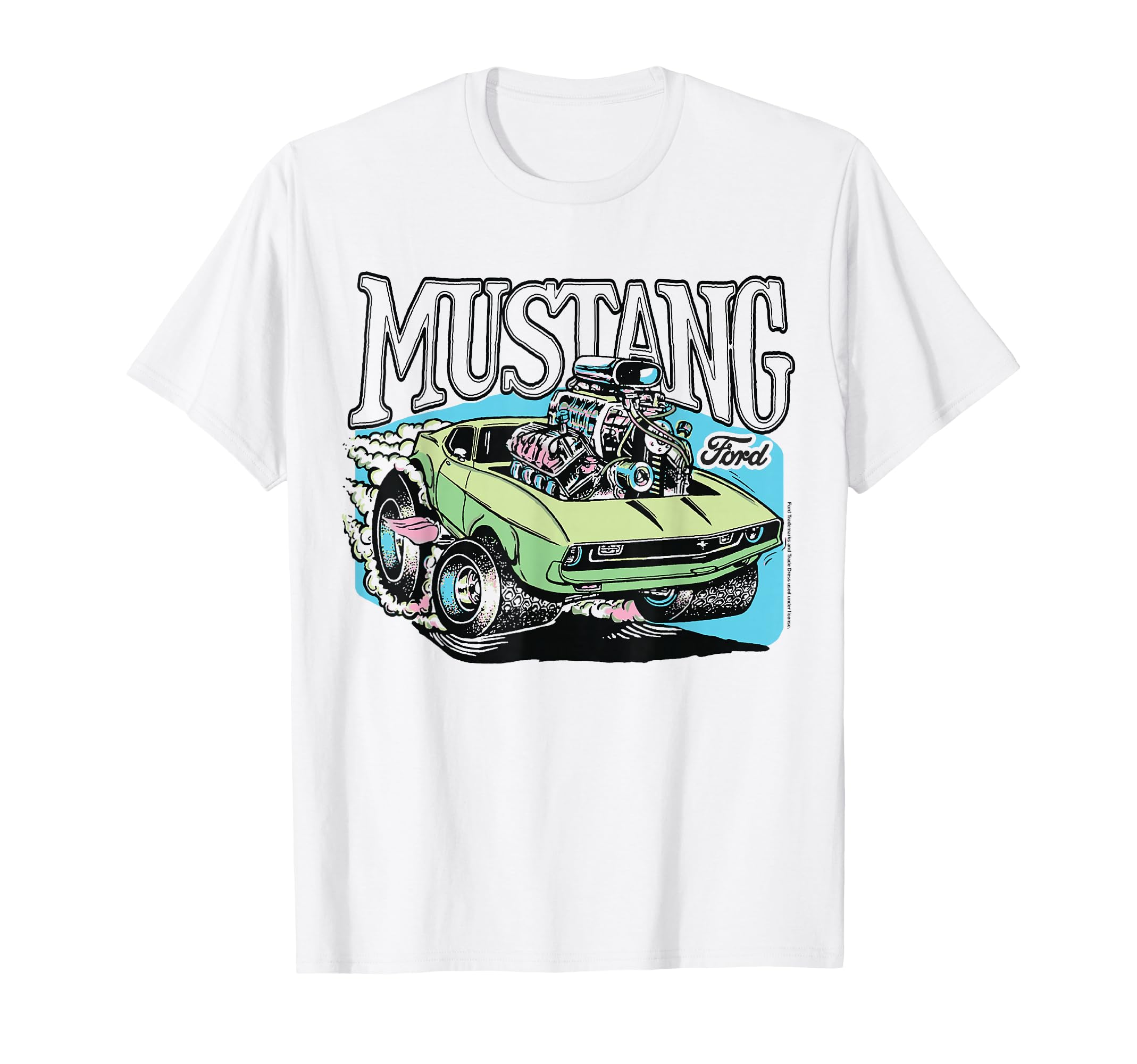 Ford Green Mustang Car Engine T-Shirt - Aesthetic Graphic Men Women - T-Shirt, Sweatshirt, Hoodie