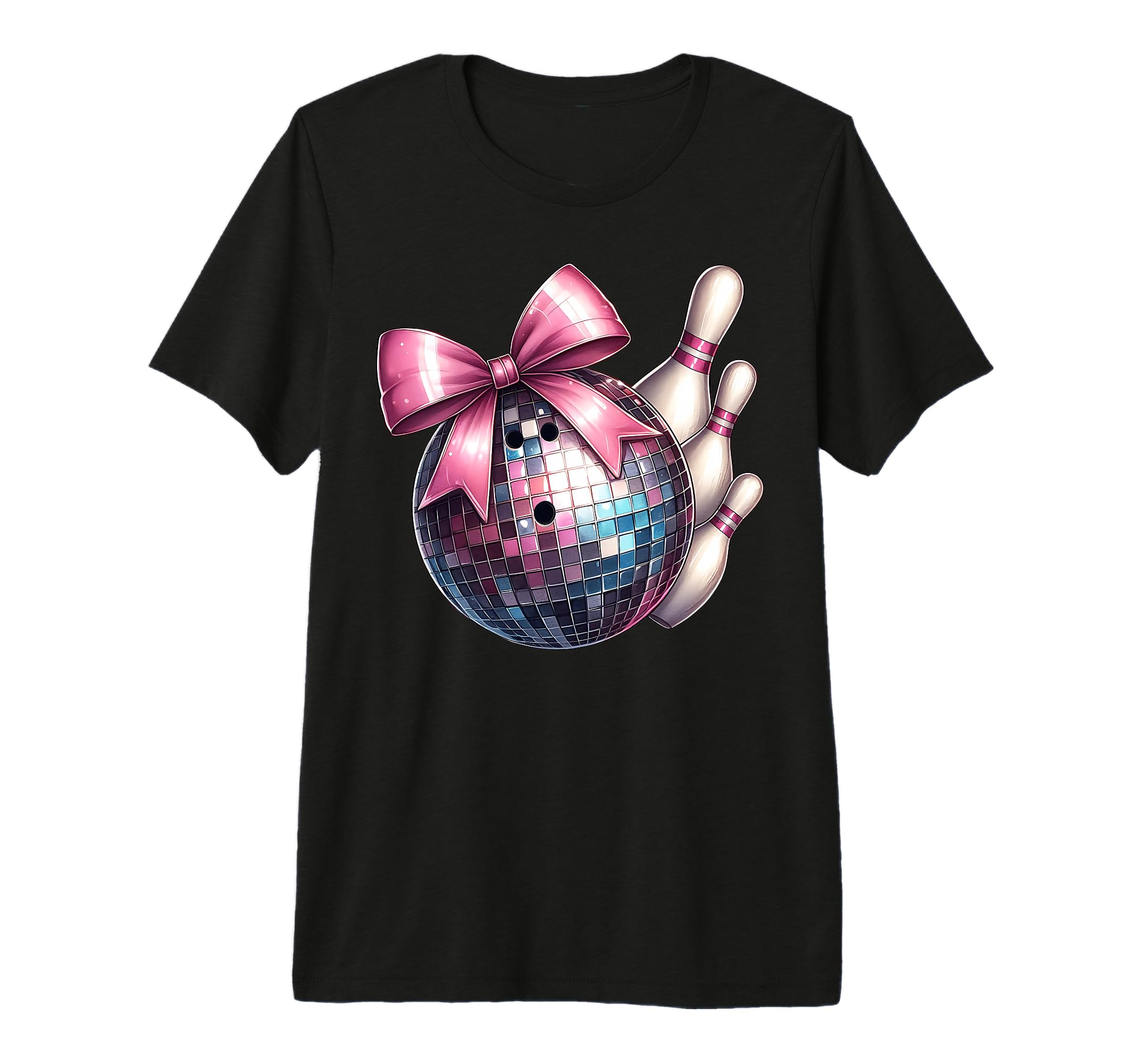 Coquette Bow Bowling Ball Pins T-Shirt - Casual Everyday Wear Unisex - T-Shirt, Sweatshirt, Hoodie