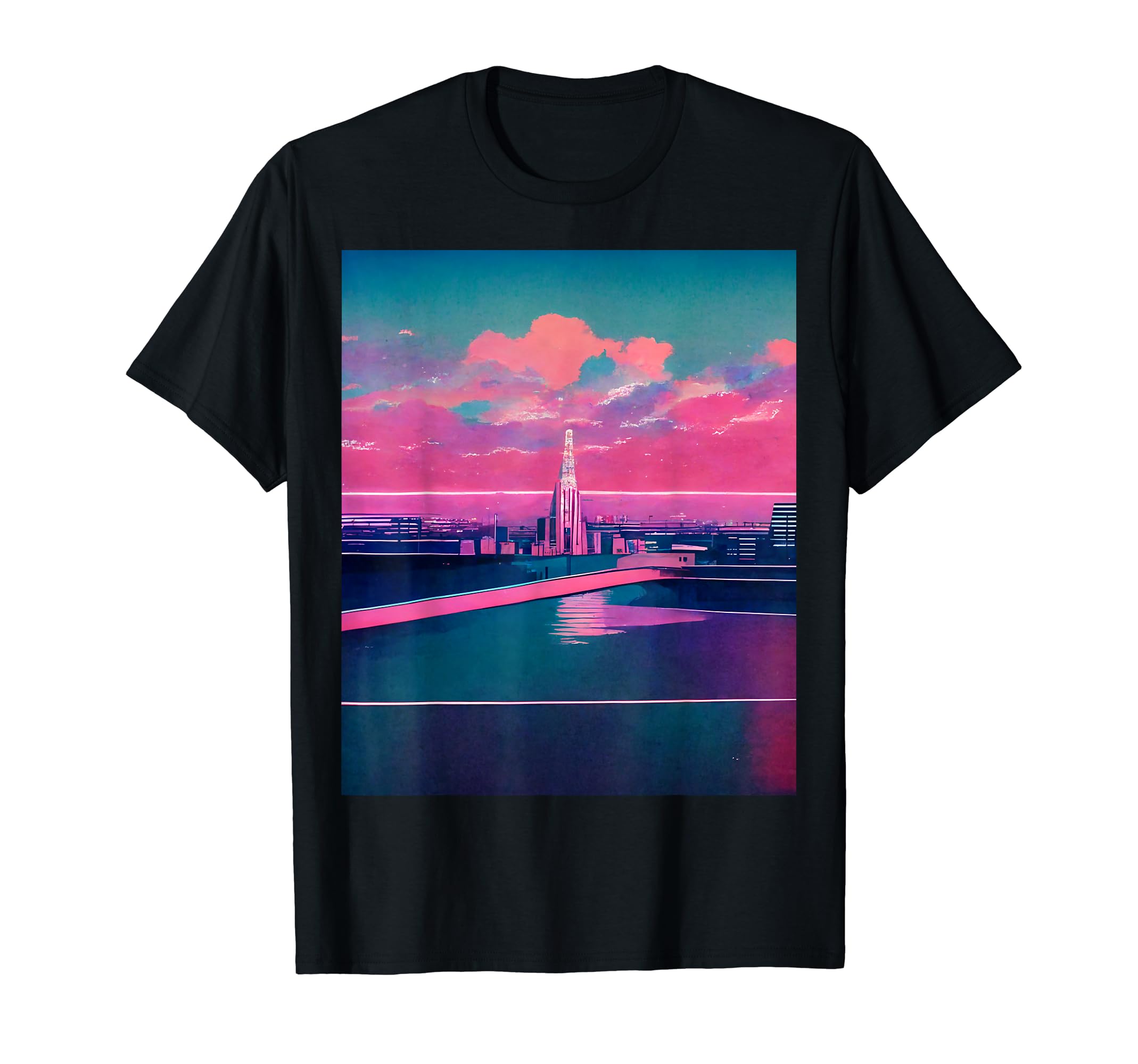 Japanese Vaporwave Asian Inspired Neon T-Shirt - Graphic Print for Adults - T-Shirt, Sweatshirt, Hoodie