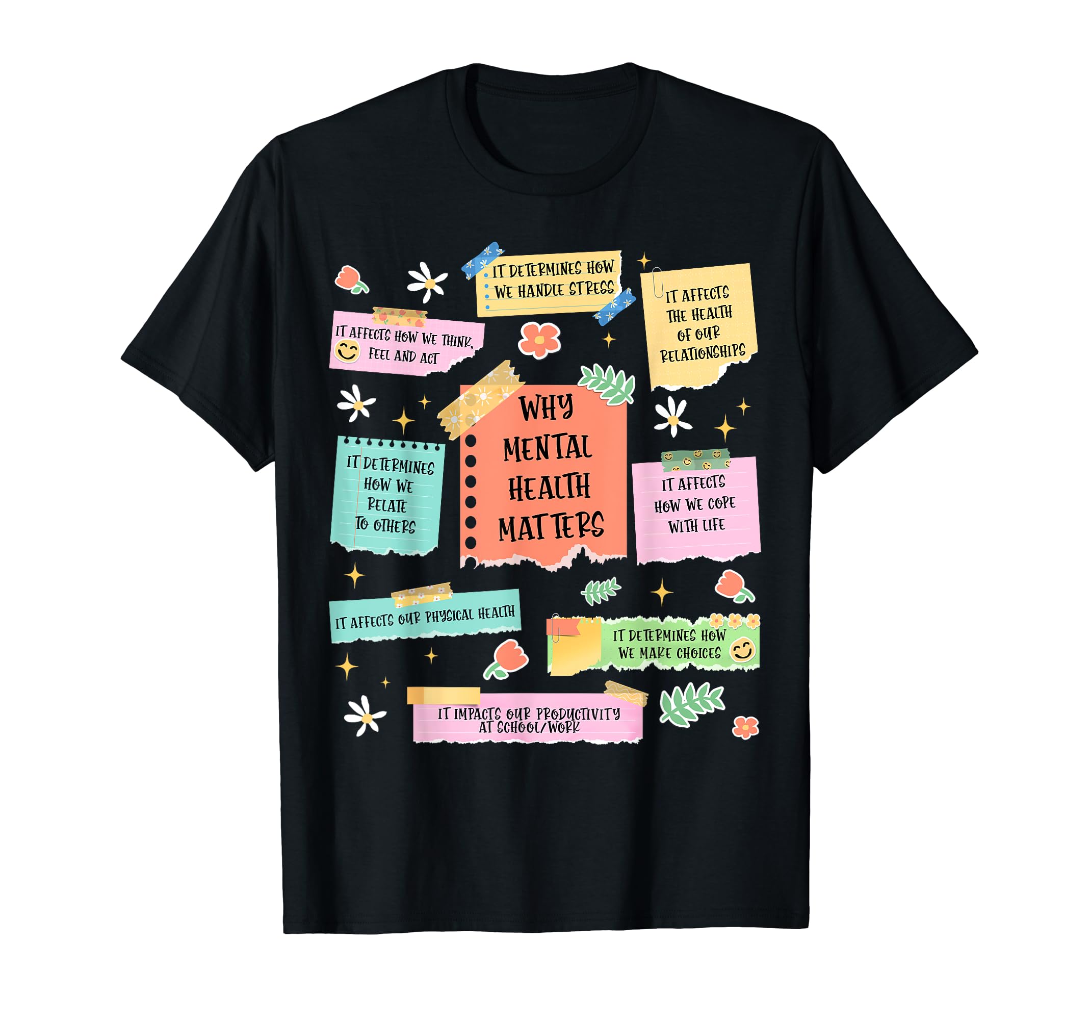 Groovy Mental Health Reminders Mental T-Shirt - Aesthetic Graphic Unisex - T-Shirt, Sweatshirt, Hoodie