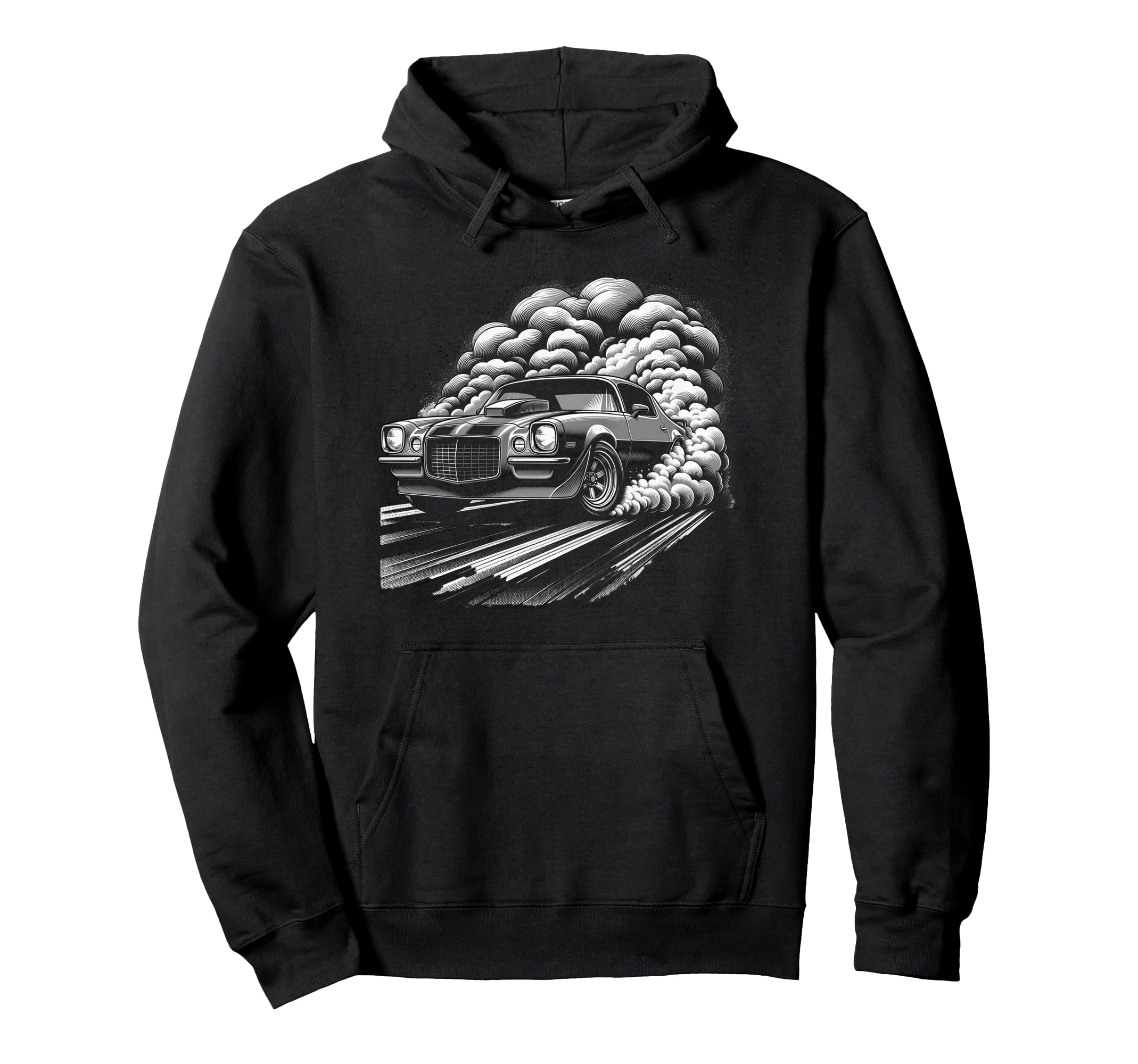 Muscle Car 60S 70S Car Lover Hoodie - Fun Novelty Design for Adults - T-Shirt, Sweatshirt, Hoodie