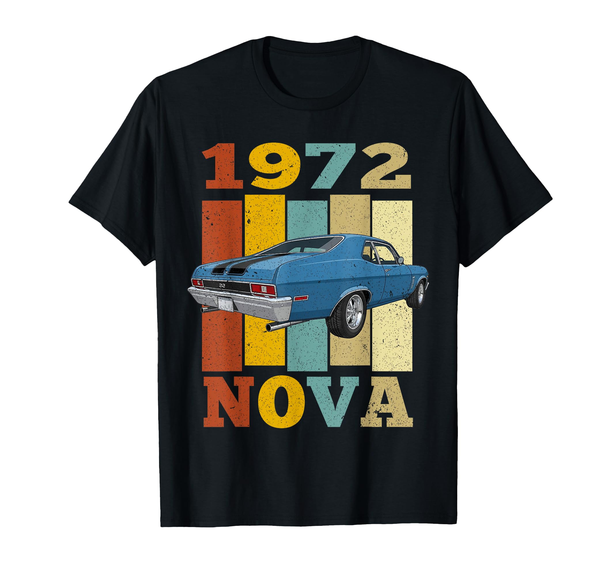 1972 72 Nova Silhouette Muscle Car T-Shirt - Casual Everyday Wear Men Women - T-Shirt, Sweatshirt, Hoodie