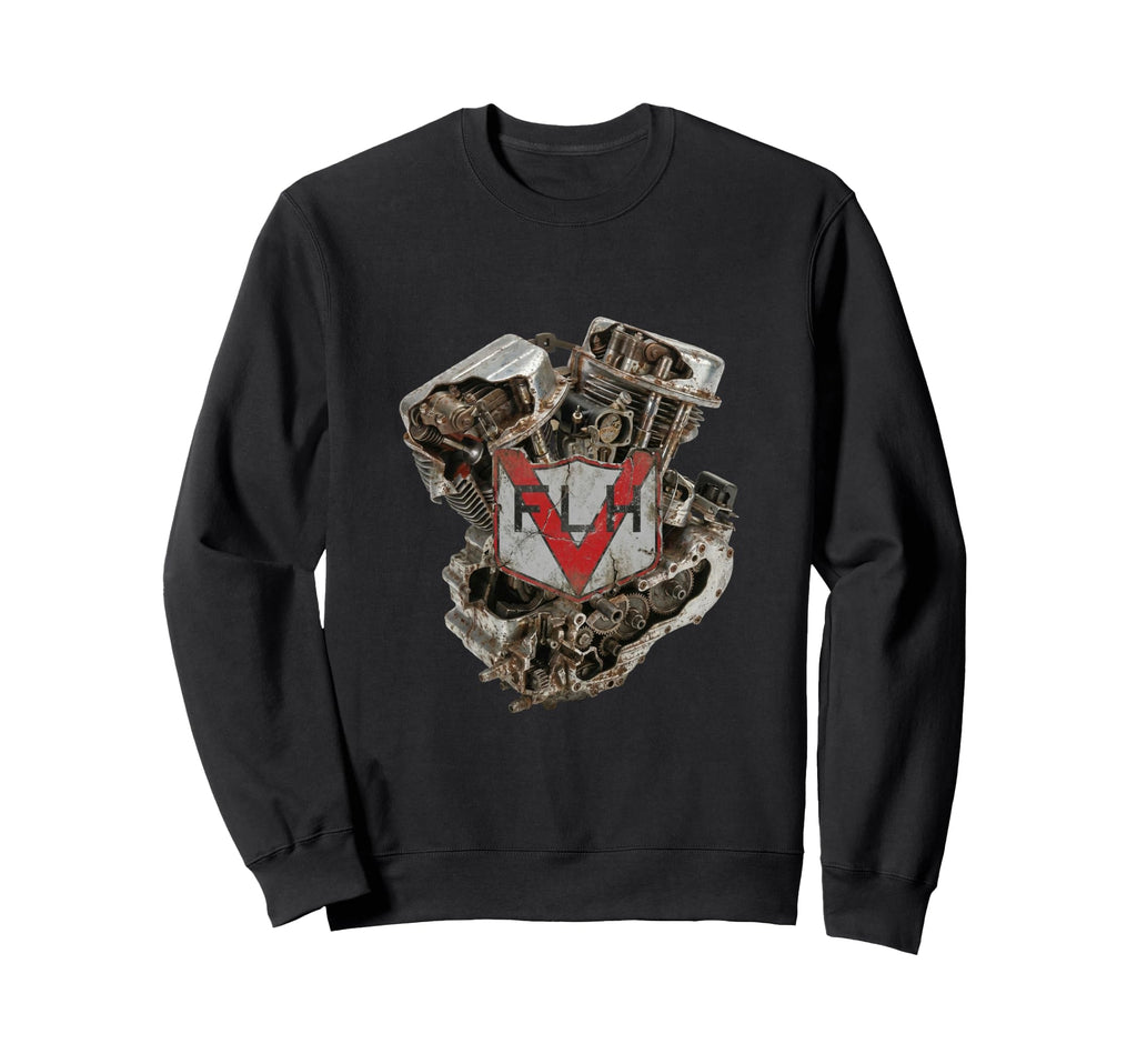 Flh V Twin Engine Motorcycle Mechanic Sweatshirt - Minimalist Print Unisex - T-Shirt, Sweatshirt, Hoodie
