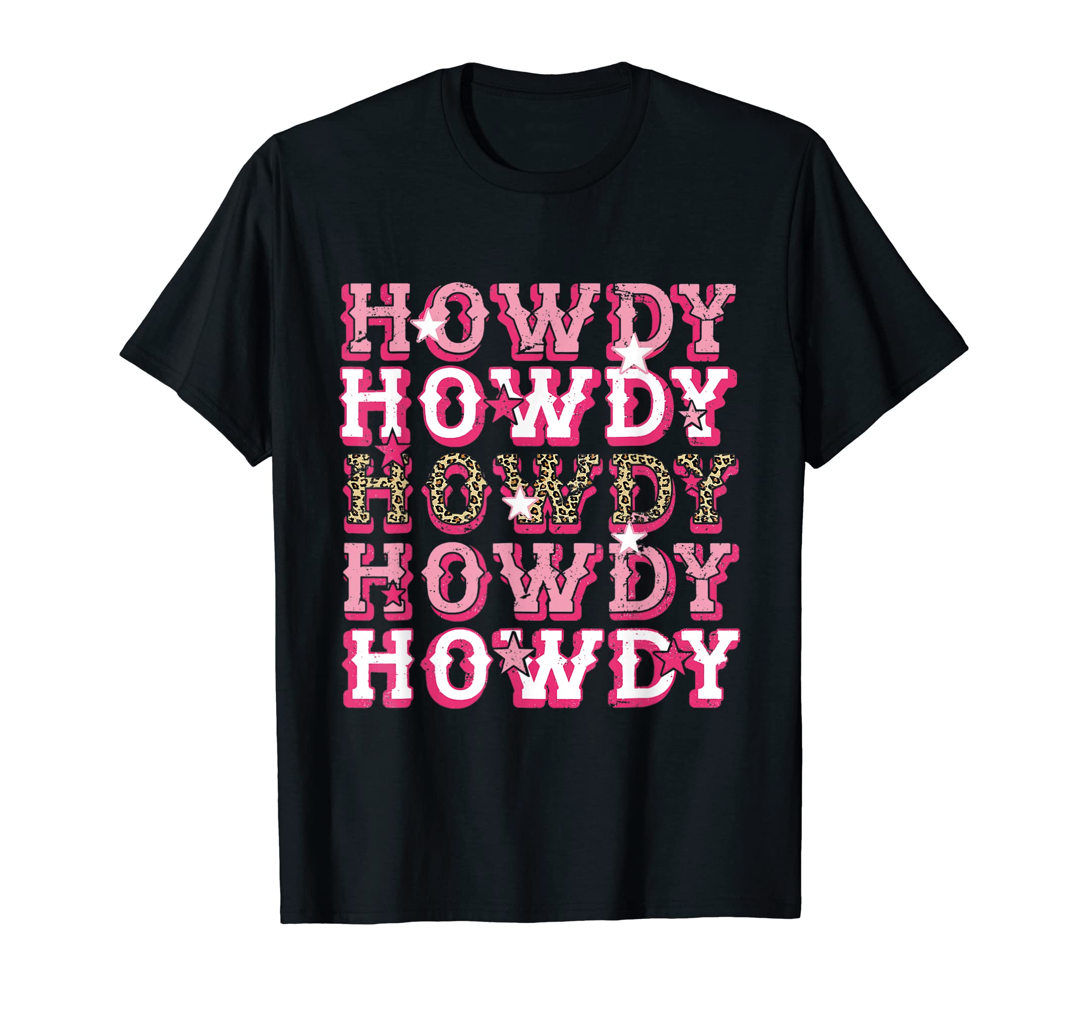 Leopard Howdy Rodeo Western Country T-Shirt - Graphic Print for Adults - T-Shirt, Sweatshirt, Hoodie