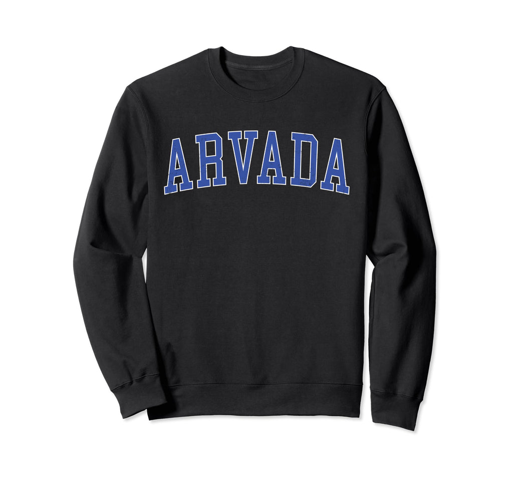 Arvada Co Distressed Blue Varsity Sweatshirt - Casual Everyday Wear Unisex - T-Shirt, Sweatshirt, Hoodie