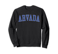 Arvada Co Distressed Blue Varsity Sweatshirt - Casual Everyday Wear Unisex - T-Shirt, Sweatshirt, Hoodie