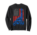 Us Flag Biker Riding Lover Sweatshirt - Fun Novelty Design for Adults - T-Shirt, Sweatshirt, Hoodie