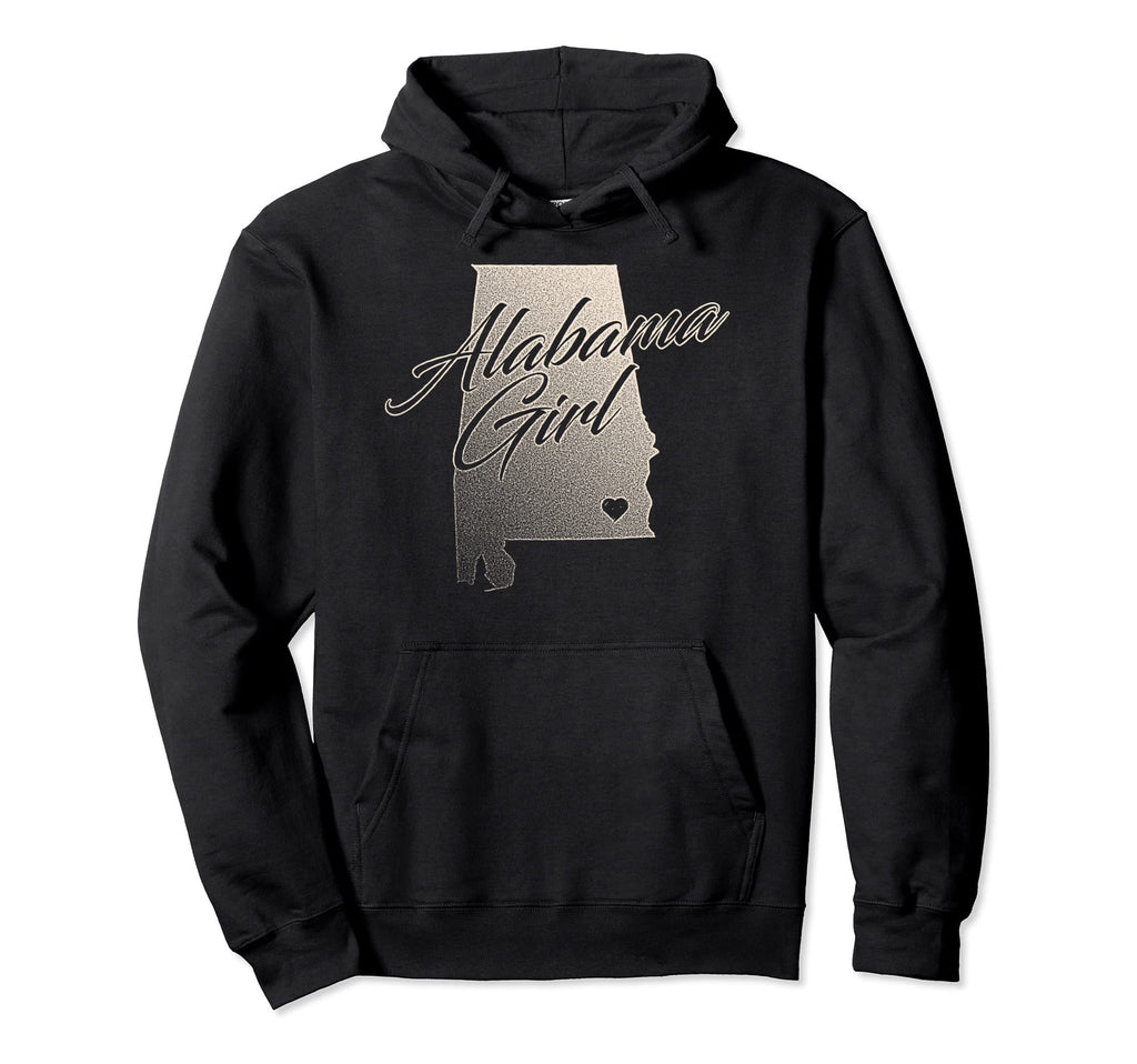 Alabama Distressed State Outline Womens Hoodie - Minimalist Print Unisex - T-Shirt, Sweatshirt, Hoodie