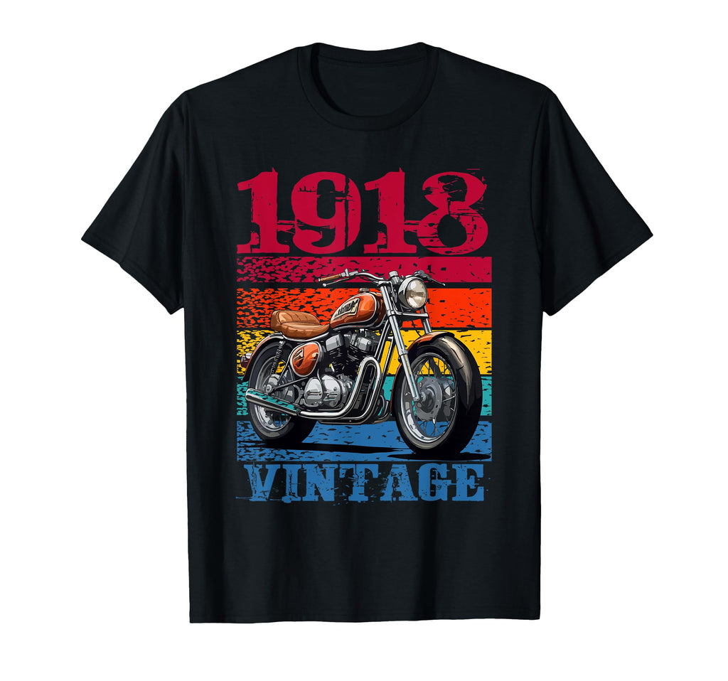 Motorcycle 1918 Biker T-Shirt - Unique Graphic Men Women - T-Shirt, Sweatshirt, Hoodie
