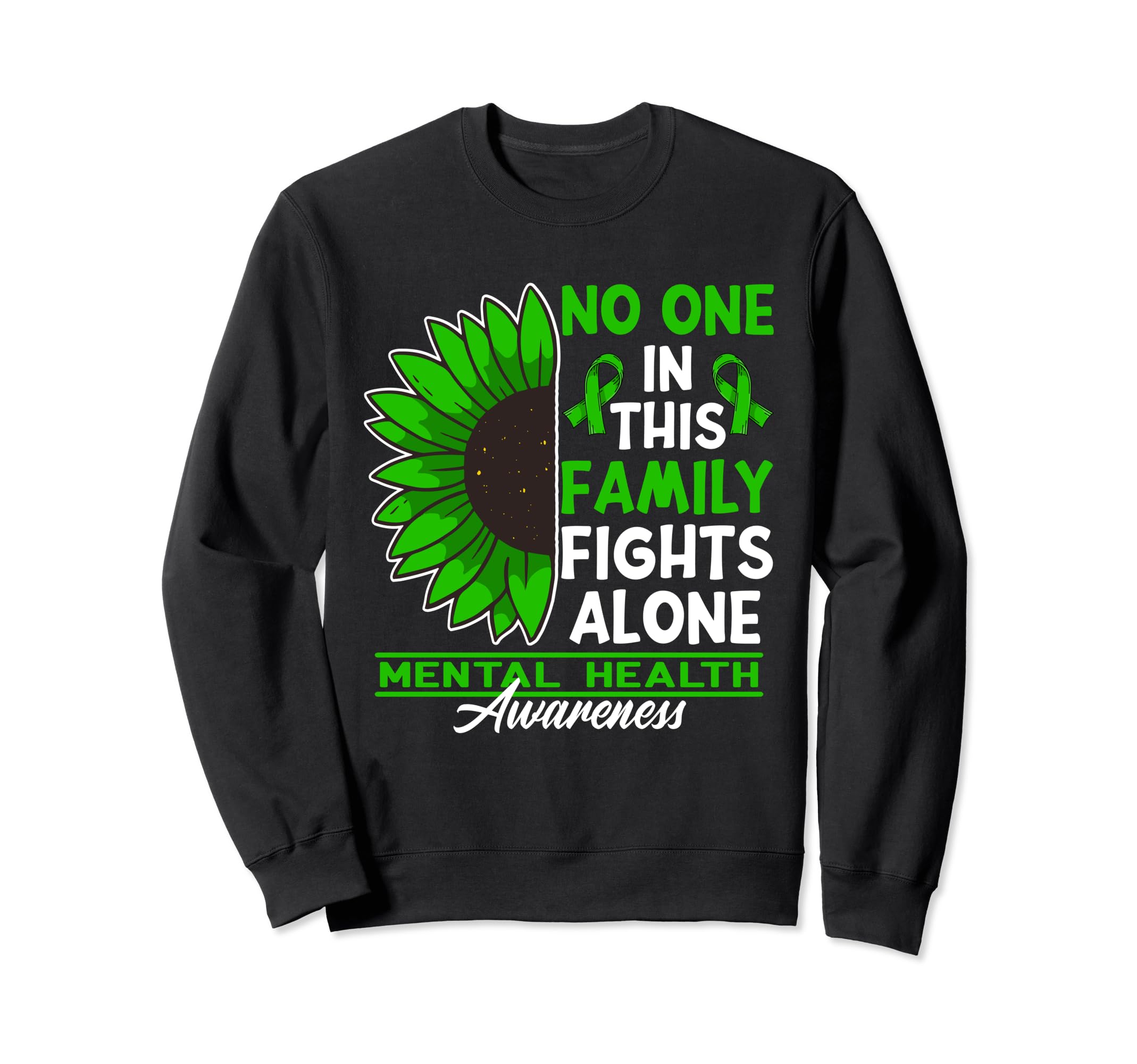 No One This Family Fights Alone Sweatshirt - Aesthetic Graphic for Adults - T-Shirt, Sweatshirt, Hoodie